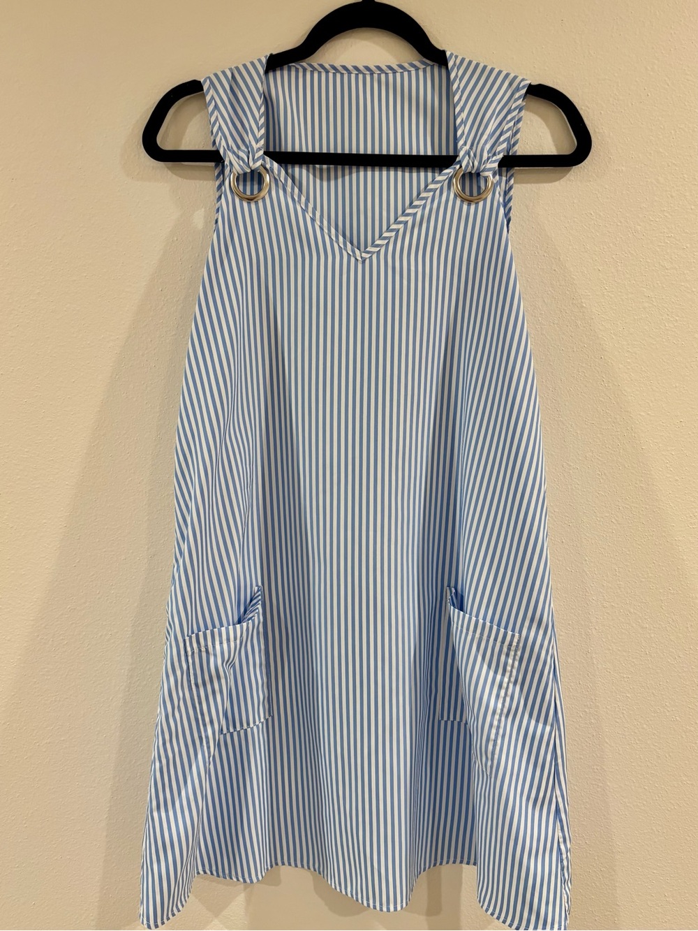 Blue and White Striped Women’s Swimsuit Cover Up